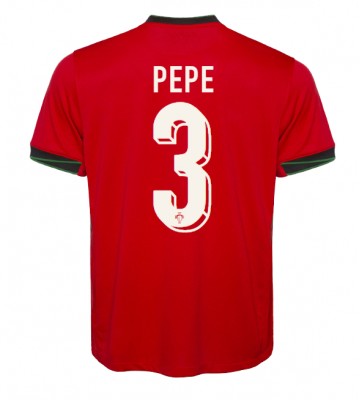 Portugal Pepe #3 Replika Hjemmebanetrøje EM 2024 Kortærmet